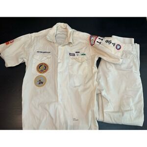 Vintage Boy Scout Vintage Sea Explorer Shirt and Pants Uniform White /Small